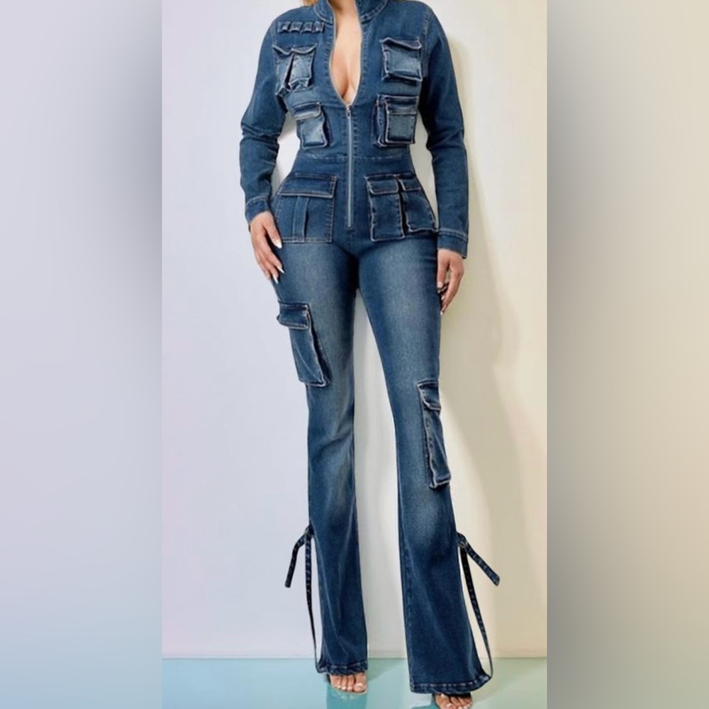Denim Cargo Jumper